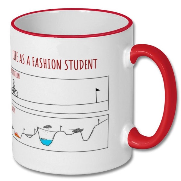 EXPECTATIONS VS REALITY fashion student gift, fashion student mug, gift for fashion student, present for fashion student