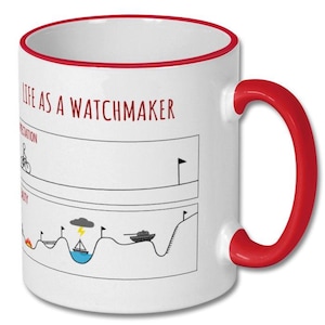 EXPECTATIONS VS REALITY watchmaker funny gift, watchmaker gift, watchmaker mug, watch maintenance tools, mug for watchmaker