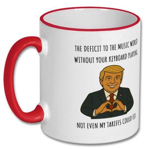 KEYBOARD PLAYER TARIFF gift, keyboard player gift, keyboard player mug, keyboard player coffee mug, music lover present