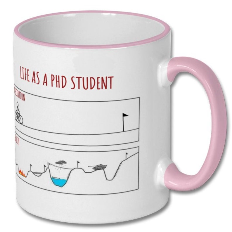 LIFE as a PHD STUDENT, expectations vs reality, phd student mug, phd student gift, doctorate mug, doctorate gift, phd graduation, new phd image 4