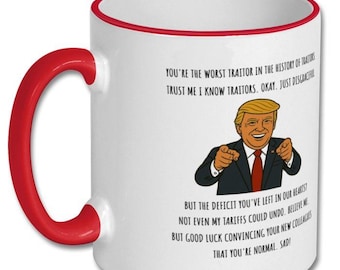 JOKE TARIF COLLABORATEUR, collègue laissant un cadeau d'adieu, collègue laissant une tasse d'adieu, cadeau de départ pour un collègue, cadeau d'adieu à un collègue