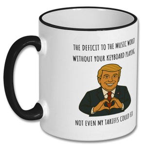KEYBOARD PLAYER TARIFF gift, keyboard player gift, keyboard player mug, musician accessories, gift for keyboardist