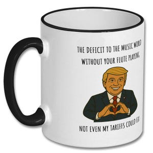 FLUTE PLAYER TARIFF gift, flute player gift, flute player mug, unique music gifts, music lover present, flute player present