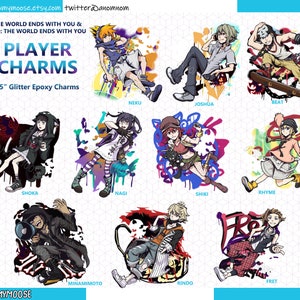TWEWY 2.5&quot; Glitter Charms
