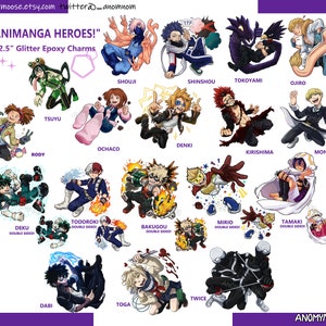 Animanga Heroes! 2.5" Glitter Charms