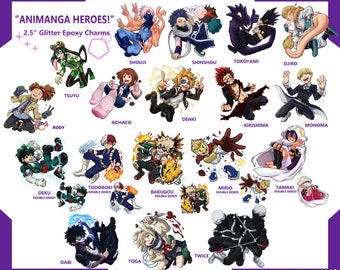 Animanga Heroes! 2.5&quot; Glitter Charms