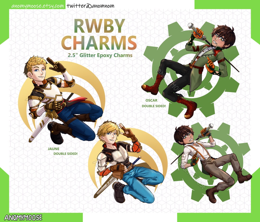 RWBY 2.5 Glitter Charms Etsy