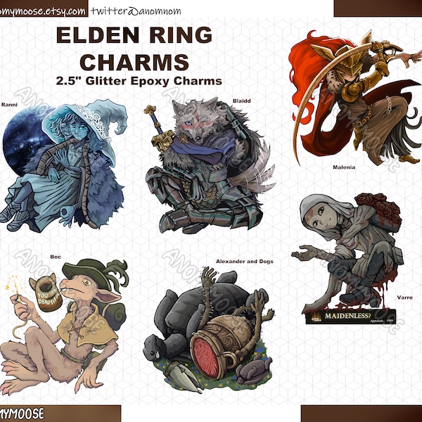 Elden Ring 2.5" Glitter Charms