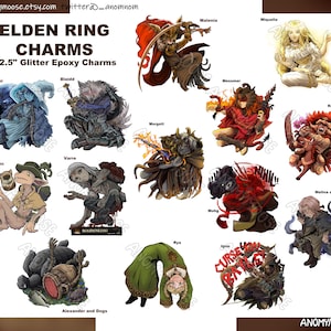 Elden Ring 2.5" Glitter Charms