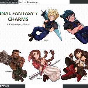 FF7 2.75&quot; Glitter Charms