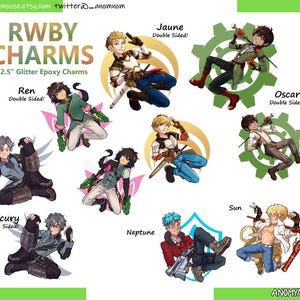 RWBY 2.5&quot; Glitter Charms