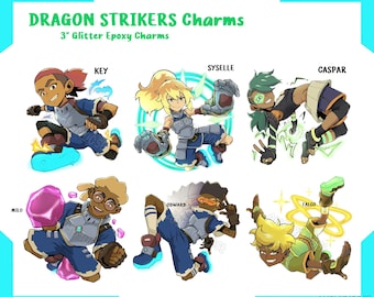 Breloques à paillettes Dragon Strikers 3"