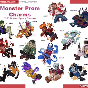 Monster Prom 2,5-inch glitterbedels