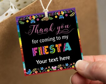 Fiesta Thank You Tag - Etsy