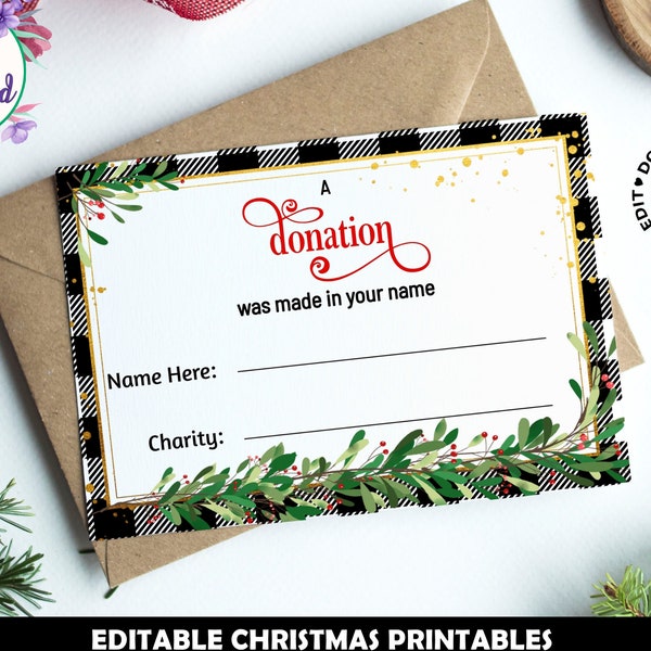 Donation Card - Etsy