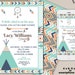 Native American Tribal Baby Shower Invitation, Tribal Shower Invitation ...