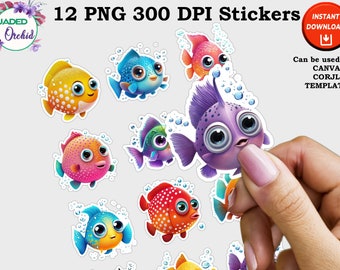 Koi Fish Sticker Set Japanese Carp Fish Stickers Aquarium - Etsy