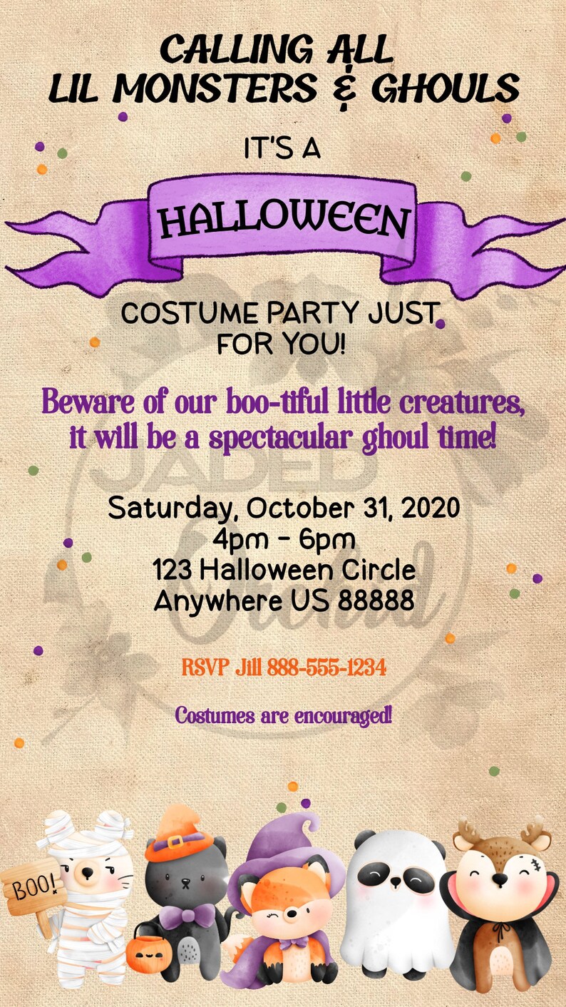 Printable Kids Halloween Party Invitation Monsters And Ghouls Etsy printable-kids-halloween-party-invitation-monsters-and-ghouls-etsy