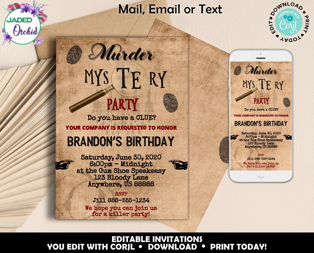 Murder Mystery Birthday Party Invitation Murder Mystery Invitation murder-mystery-birthday-party-invitation-murder-mystery-invitation