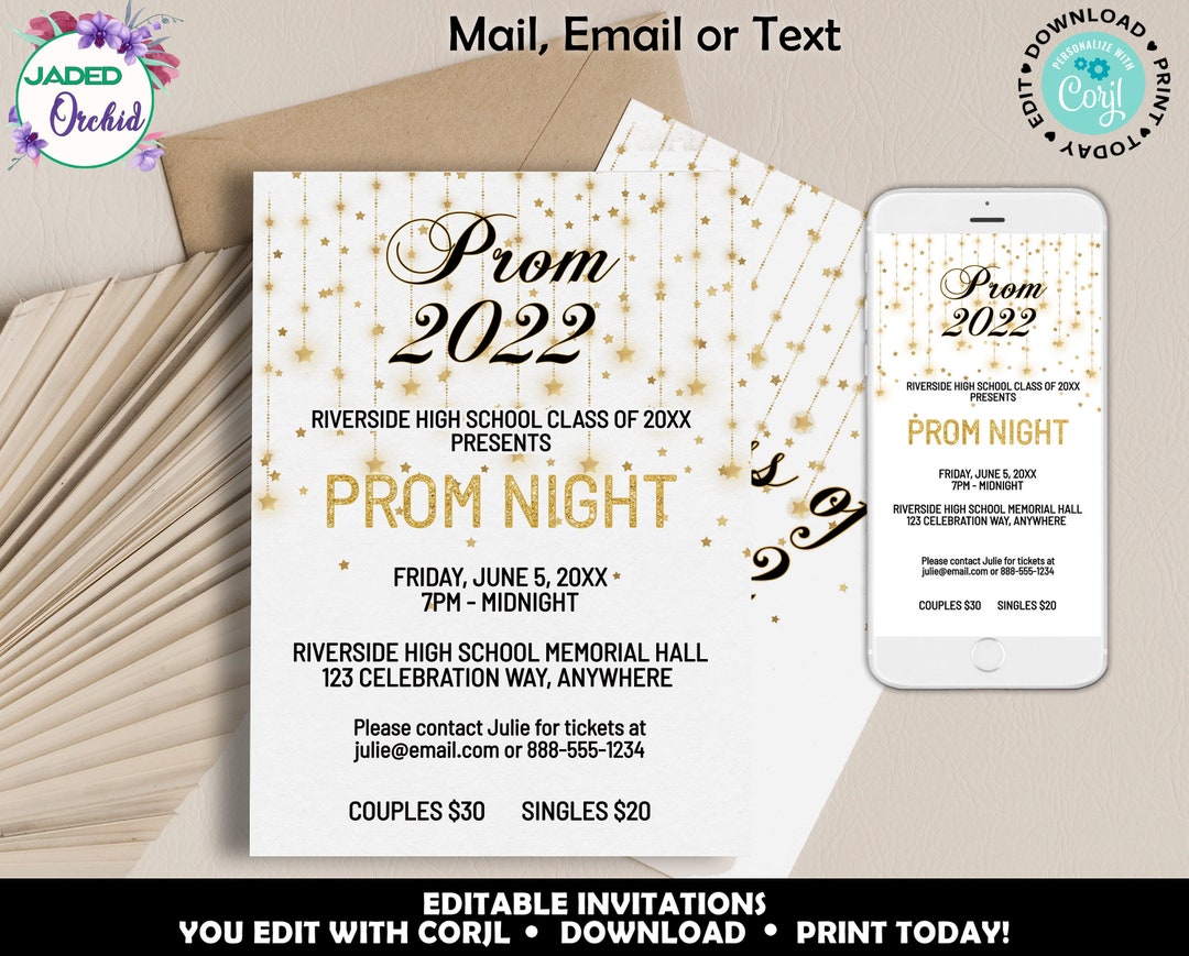 white-prom-invitation-printable-prom-invite-senior-prom-invitation-junior-prom-a-night-under-the-stars-prom-white-prom-template-etsy