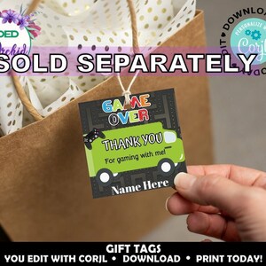 Printable Game Truck Birthday Juice Pouch Label, Video Gamer Juice ...