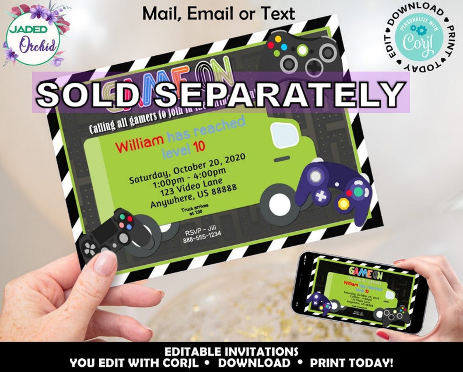 Printable Game Truck Birthday Juice Pouch Label Video Gamer Etsy