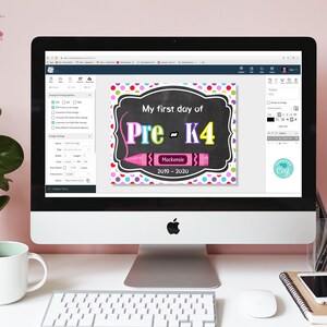 EDITABLE First Day of Pre K 4, First Day, Pre K 4 Sign, 4 Year Old Pre ...