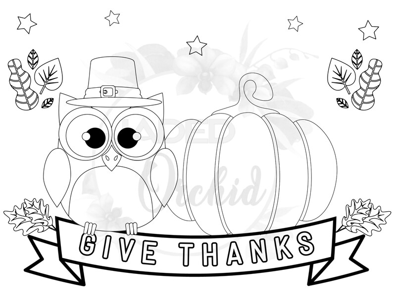 Thanksgiving Kids Coloring Page Thanksgiving Dinner Coloring Etsy