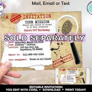 Printable Secret Agent Party Favor, Secret Agent Water Bottle Labels ...