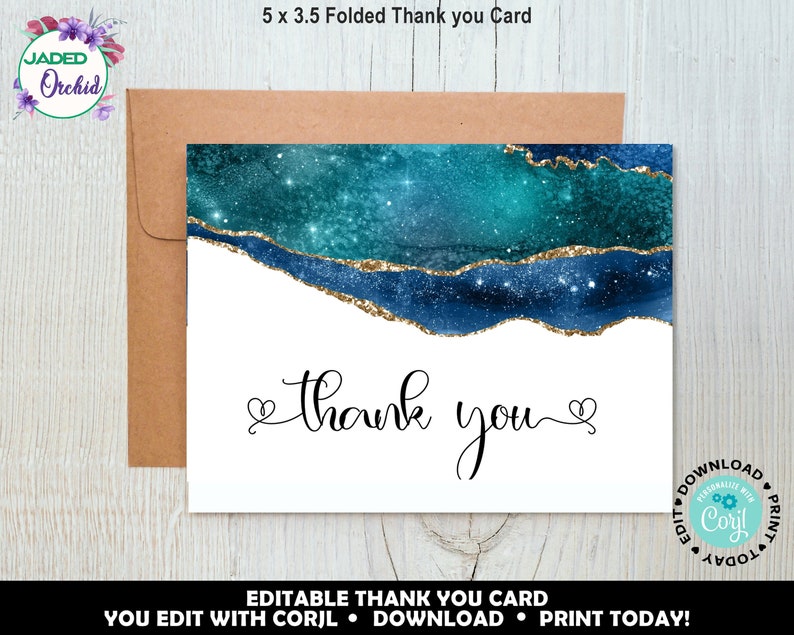 Thank You Note Card Any Occasion Thank You Editable Thank You Printable Thank You Any Occasion Thank You Card 3.5 x 5 Thank You Card