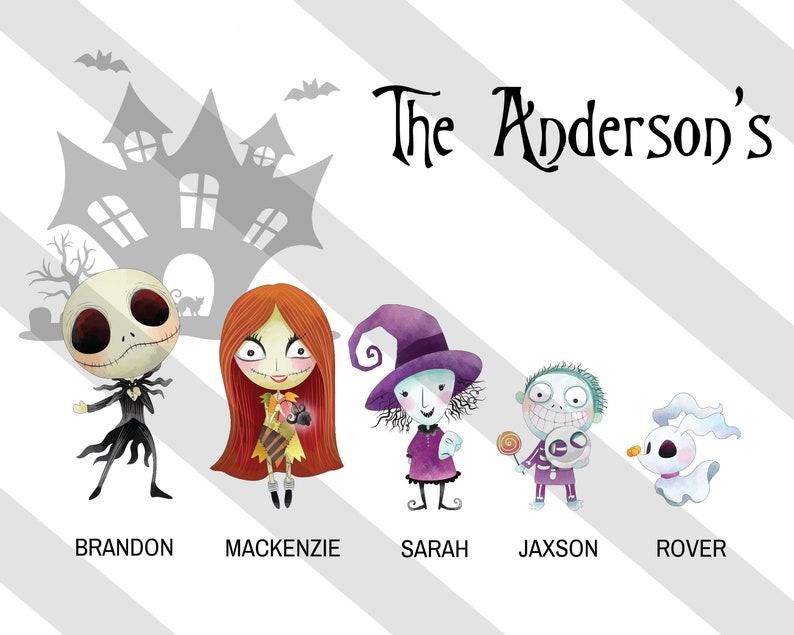 Printable Halloween Wall Art Family Halloween Print - Etsy
