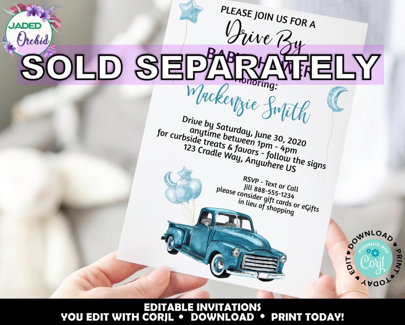 IPhone Drive By Baby Shower eVite Drive Through Baby Shower Etsy