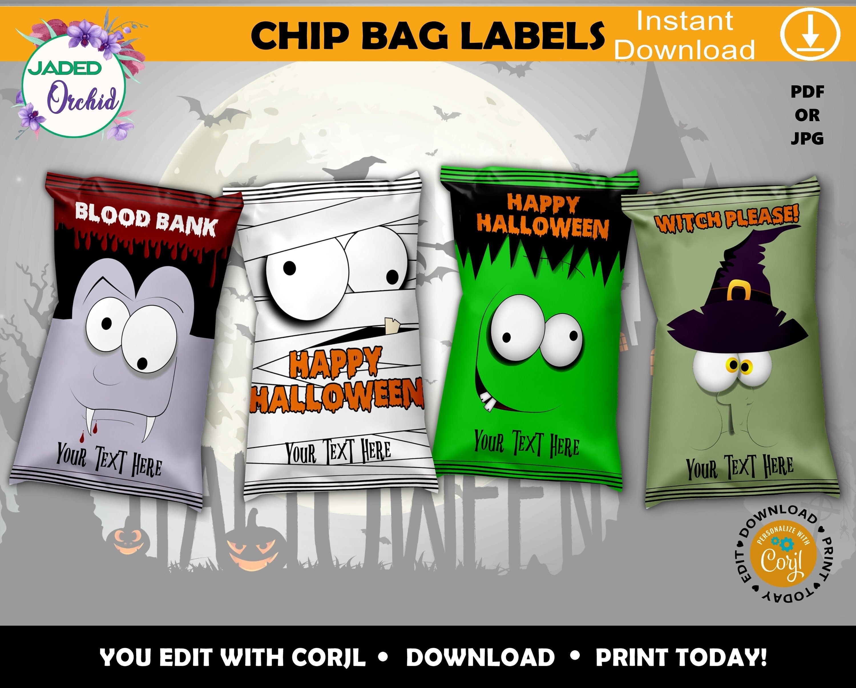 halloween chip bags-our little boo – Personalize Our Party