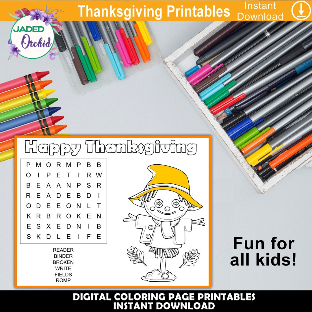 Kids Word Search Coloring Page Kids Coloring Sheet Printable - Etsy