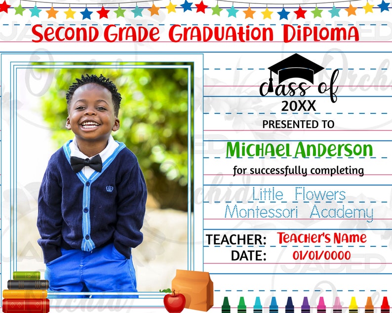Second Grade Graduation Certificate Second Grade Graduation - Etsy