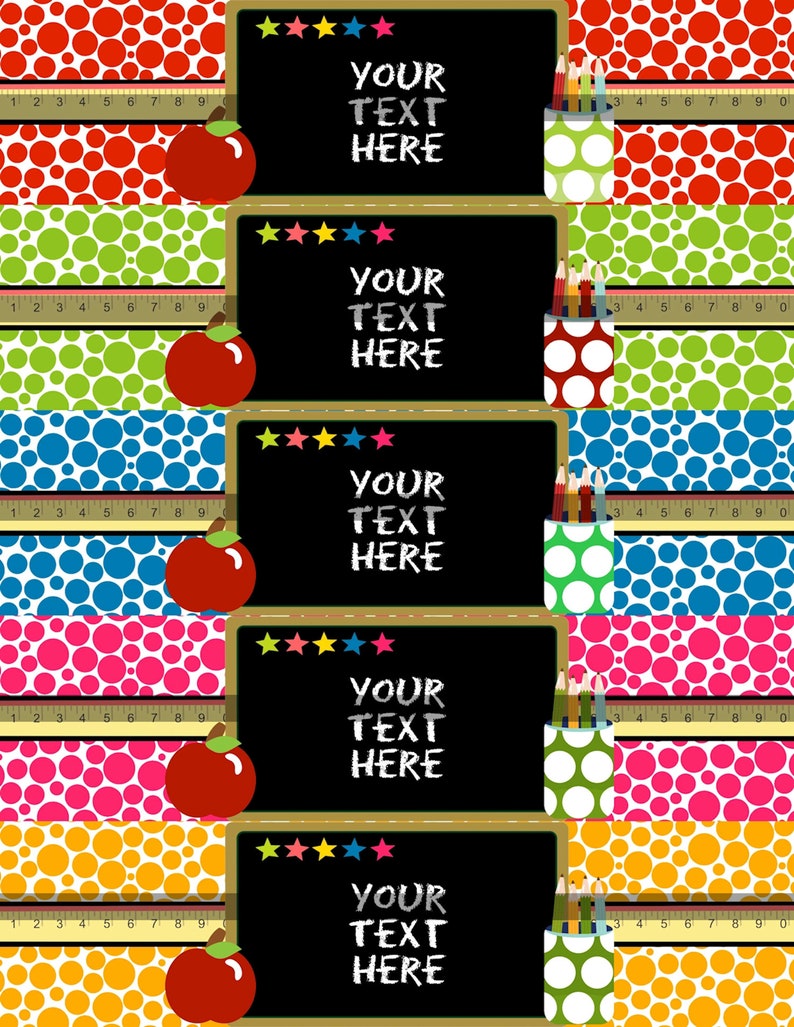 Teacher Appreciation Water Bottle Label Thank You Bottle Etsy