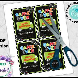 Printable Game Truck Birthday Juice Pouch Label, Video Gamer Juice ...