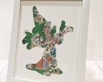 Disney Sorcerer Mickey Silhouette With Hollywood Studios Map