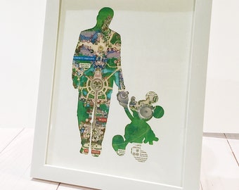 Walt Disney/Mickey Partners Silhouette With Magic Kingdom Park