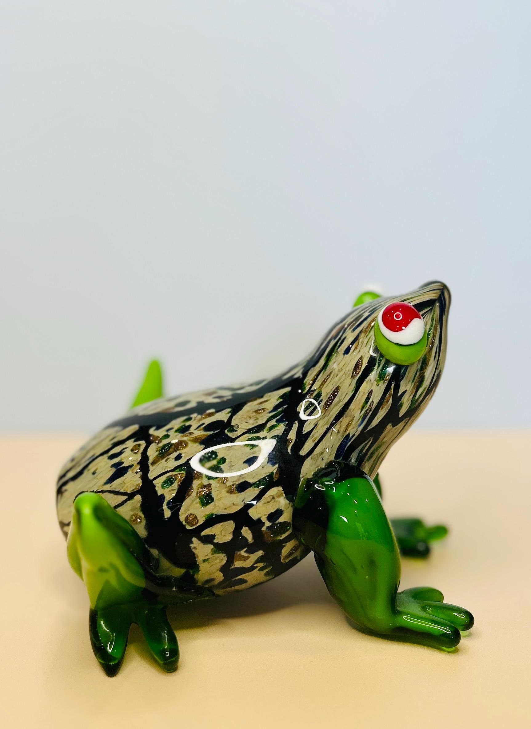Paperweight Frog Murano Glass Paperweight, Frog Paperweight, Italian Glass Decor, Green ...