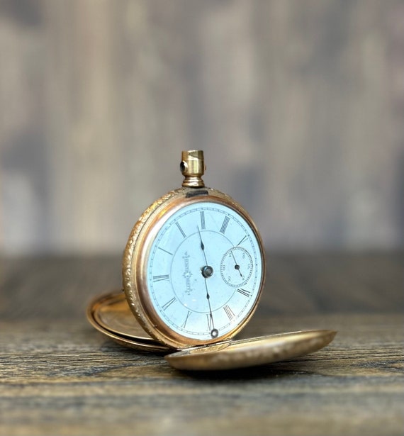 Pocket Watch Vintage Mens Gift for Him Gold Access