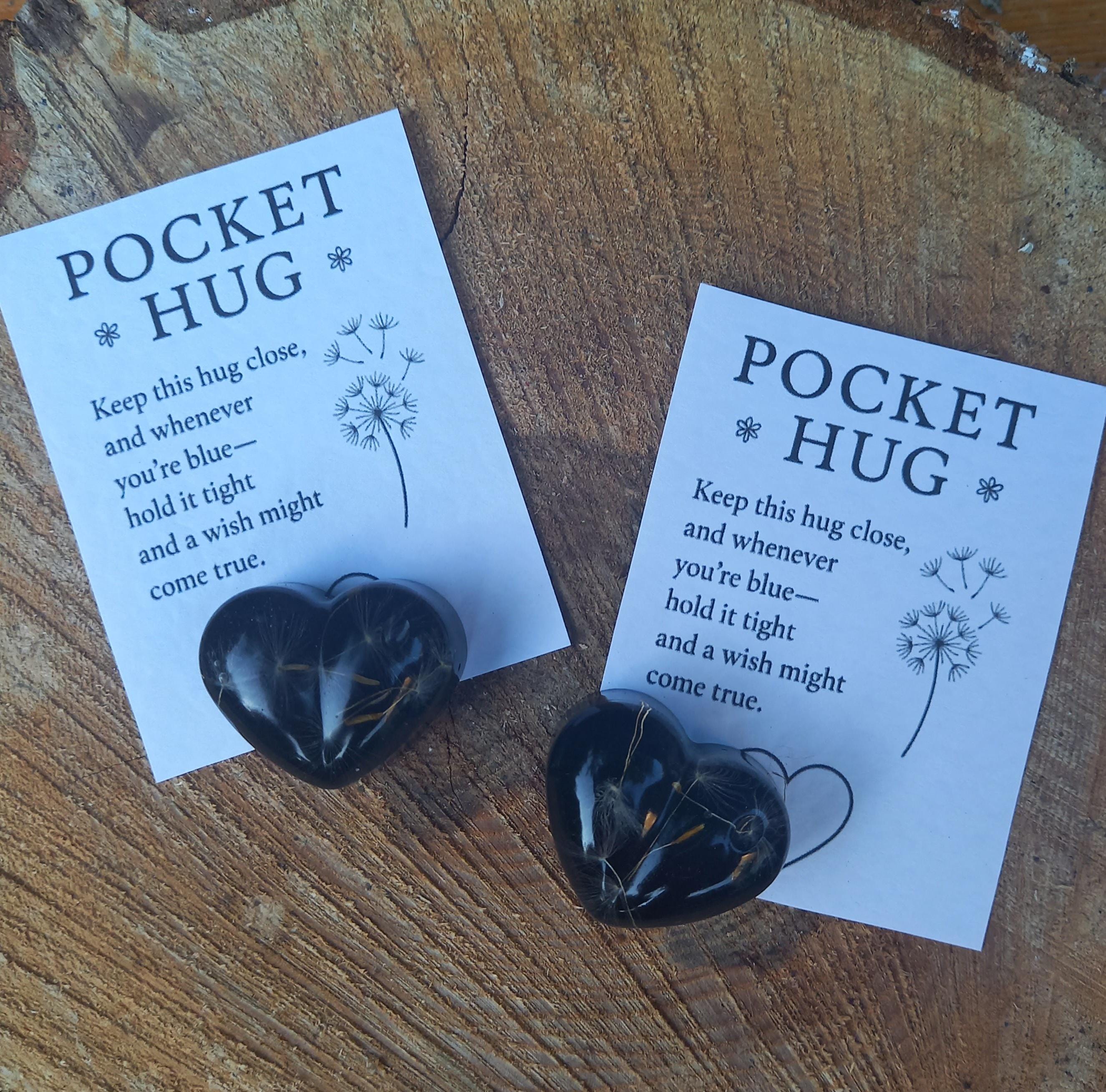 wishes dandelion seed pocket hug friends gift pick me up heart trinket resin gift thoughtful present idea stocking filler