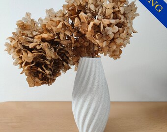 Swirl Dekorative Vase Ornament | Marmor | 3D Druck Blumenvase Elegante Moderne Vase