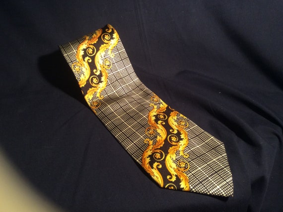 Vintage Versace silk tie, men's tie