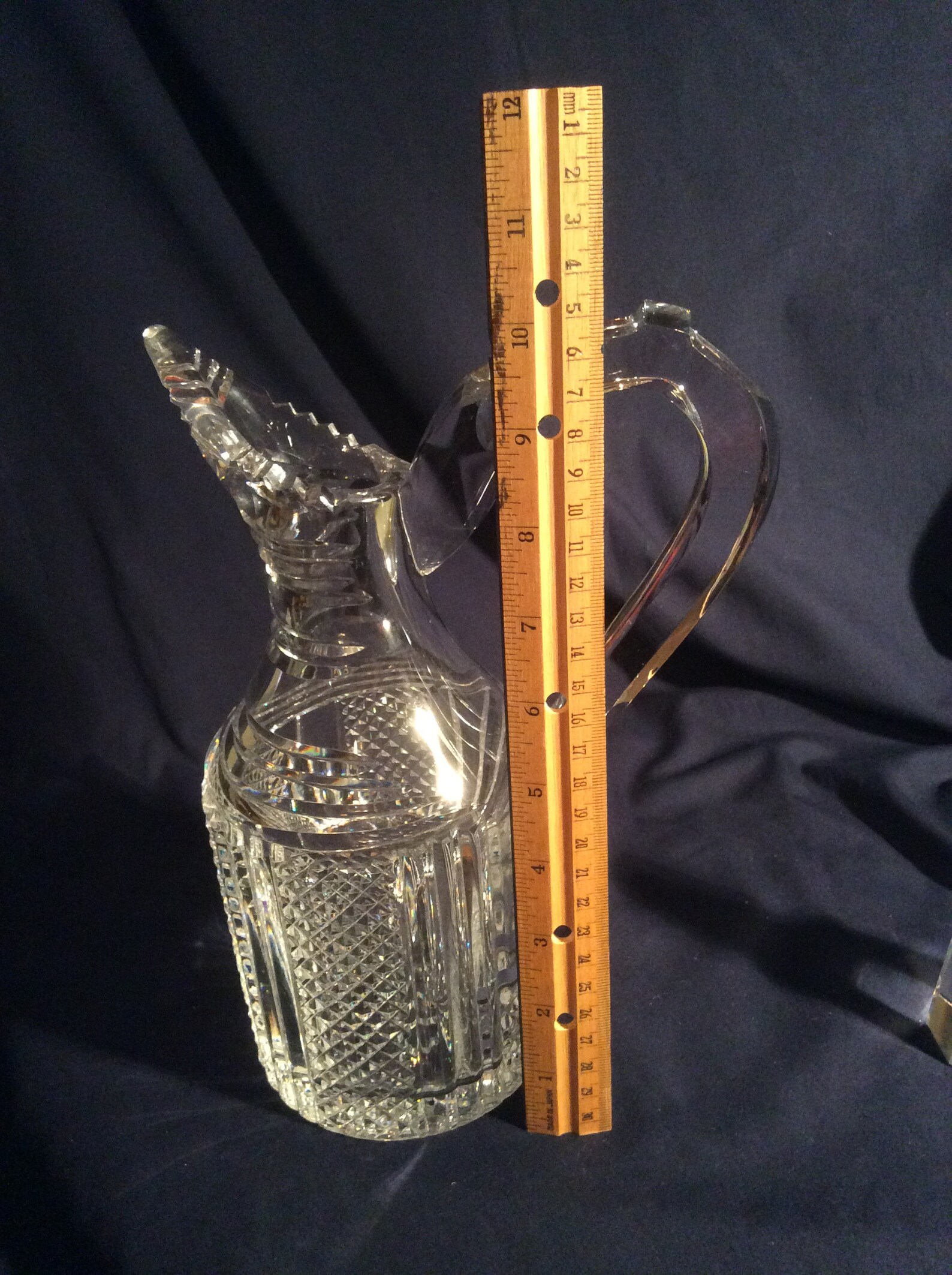 Crystal Wine Decanter With Handle and Spout Etsy
