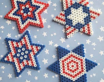 Set of 4 Patriotic Star Magnets