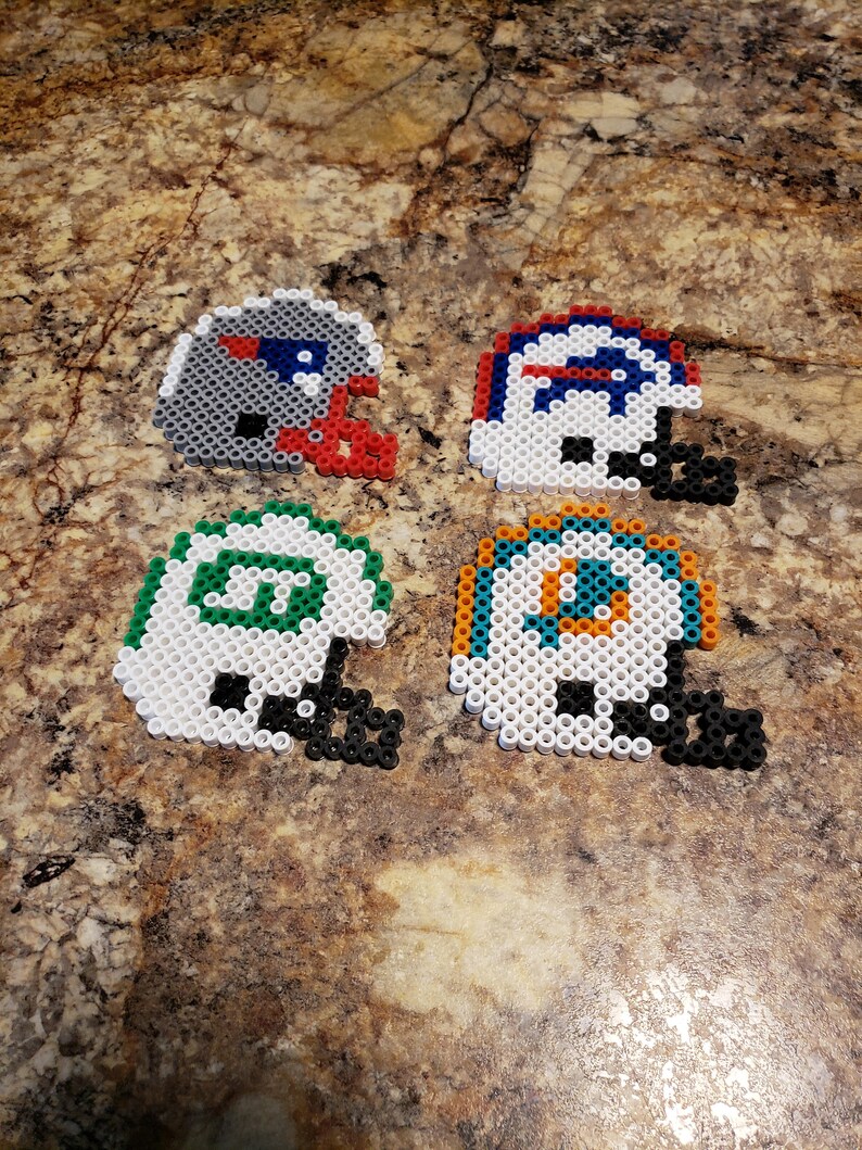 NFL Helmet Perler Bead Magnets | Etsy