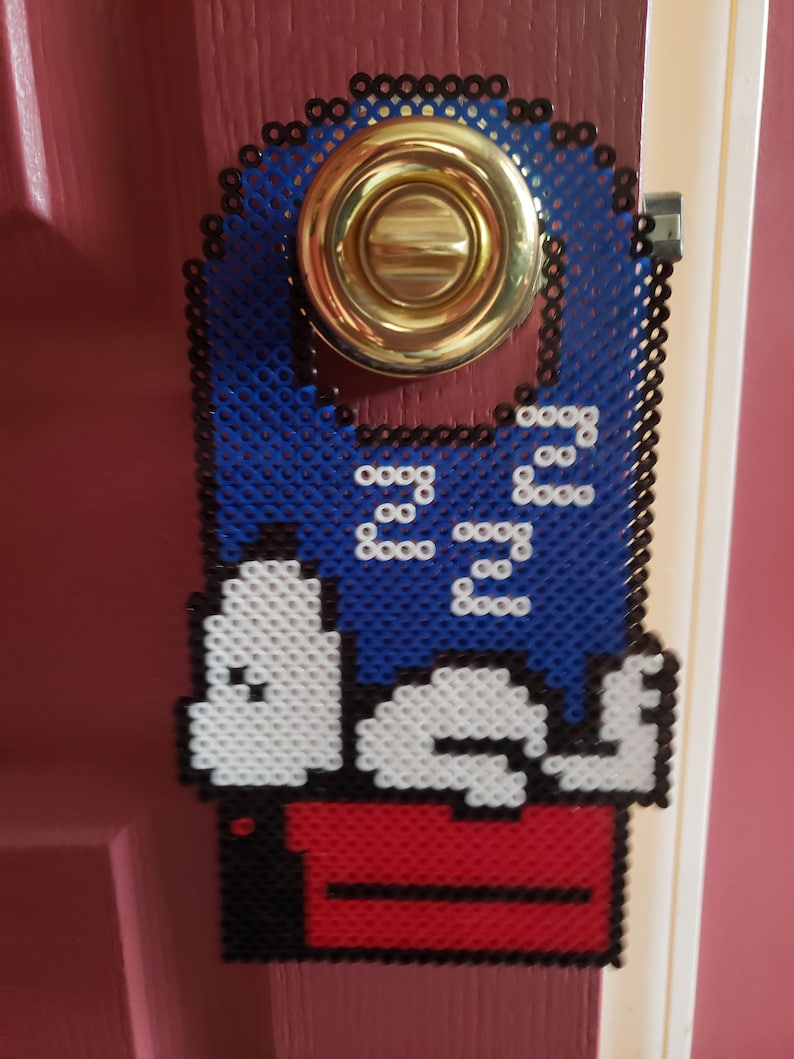 Snoopy Perler Bead Door Hanger Etsy