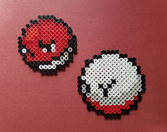 Set of 2 Voltorb Evolution Perler Bead Magnets 