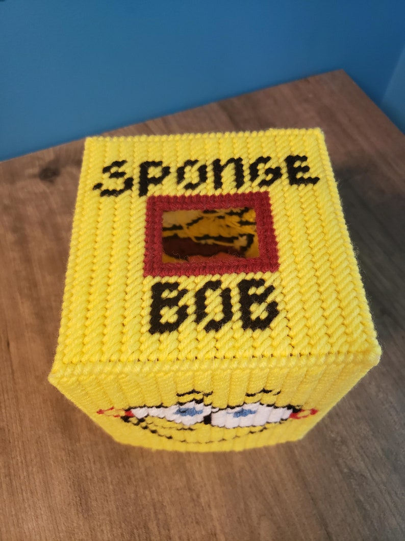 Spongebob Tissue Box Cover Etsy